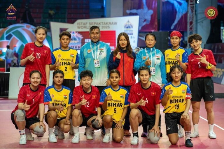 Đội tuyển cầu mây Việt Nam tại Giải Cúp Cầu mây Thế giới 2025 (ISTAF World Cup 2025). Ảnh: Báo PLVN