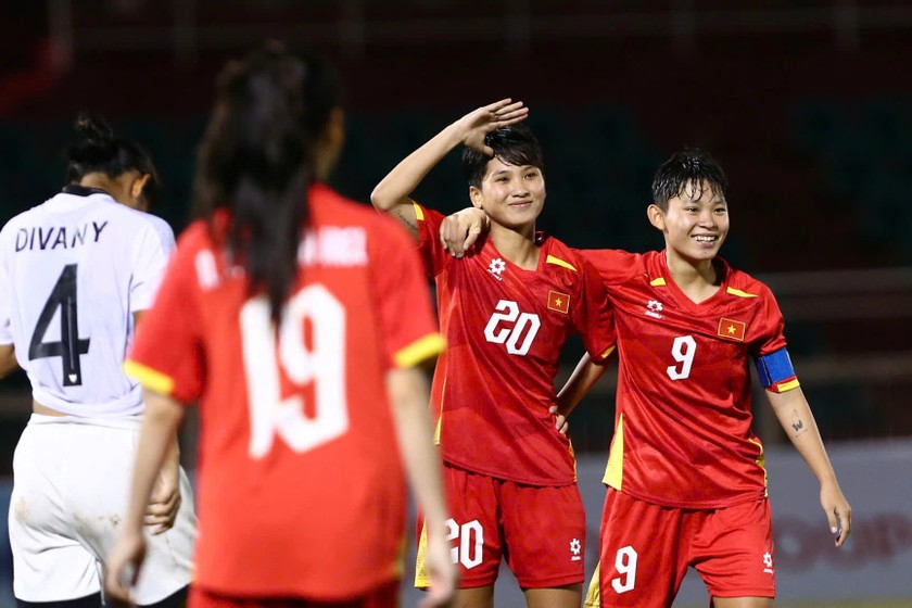 Cơ hội rất lớn để U19 nữ Việt Nam bước lên bục vinh quang. (Ảnh VFF)